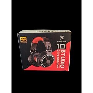 OneOdio 10 Studio DJ Headphones Pro-10R Black Red • Brand New